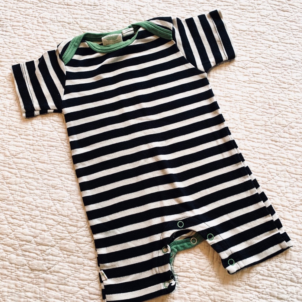 Organic Striped Romper